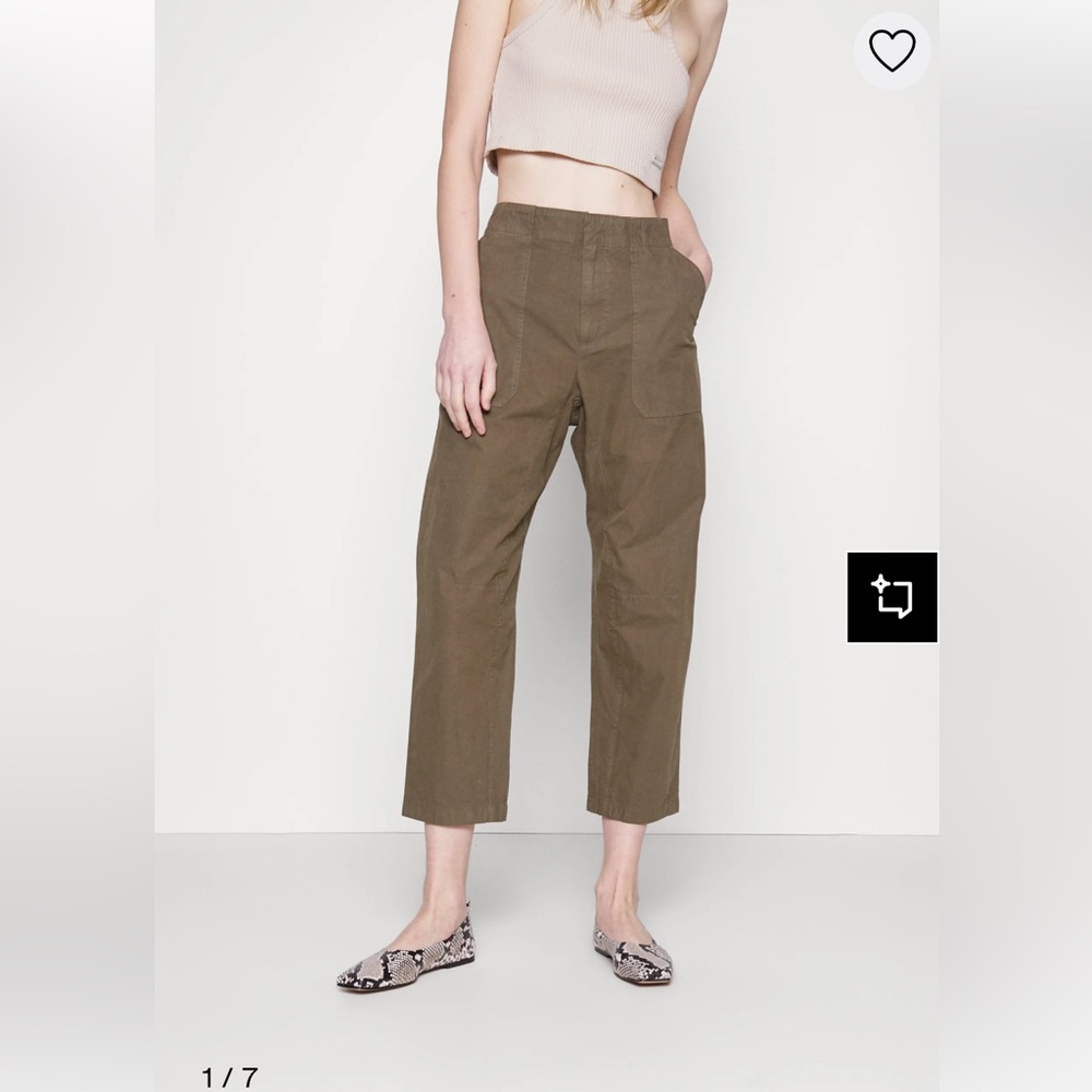 Rag & bone Leyton Workwear Pant - size 4 6 olive green